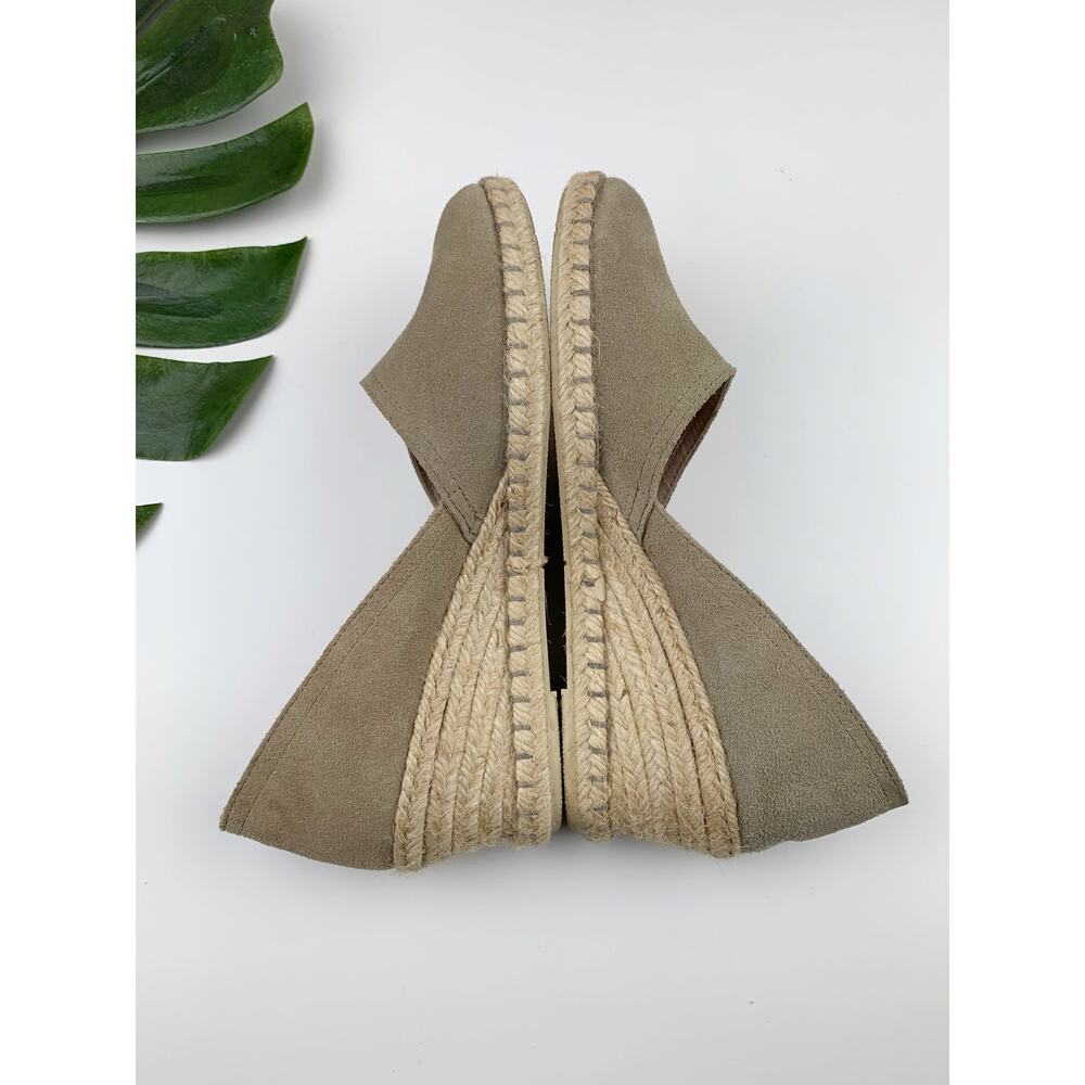 Verbenas Wedge Heel Espadrille Shoes Tan Suede Slip On Casual Women's 41 US 9.5 - Picture 7 of 11